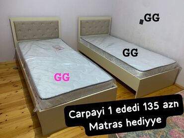 Çarpayılar: Yeni, Təknəfərlik çarpayı, Bazasız, Matras ilə, Siyirməsiz