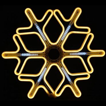 новогодний шар: Снежинка 60см уличная фигура светодиодная Снежинка светодиодная для