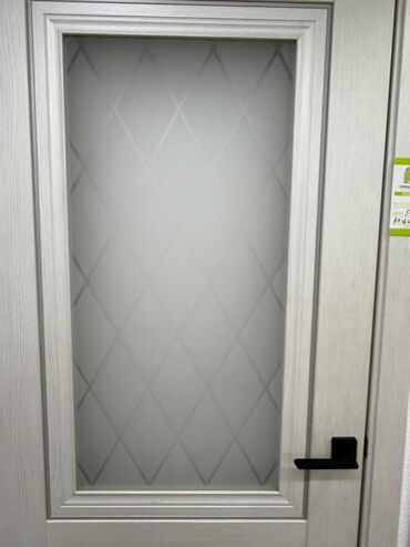 двери с двух сторон из бельгии: Ички эшик айнек менен, түсү - Боз