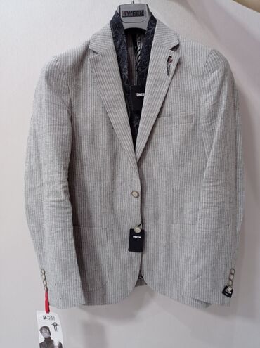 кожанный пиджак мужской: Костюм цвет - Серый