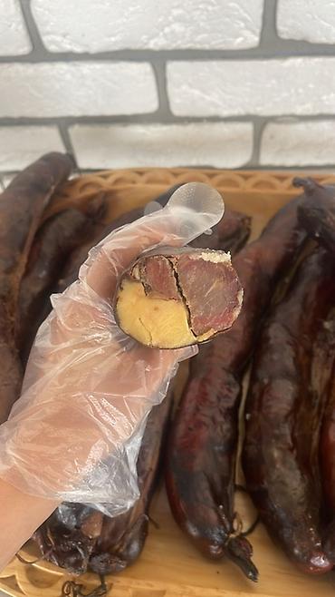 мясо собак: Чучук – традиционная кониная колбаса домашнего копчения. Состав: - — 3