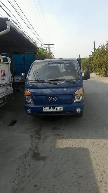 ковш на кун: Hyundai Porter (голубой), малотоннажный бортовой грузовик — 1