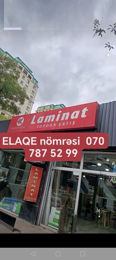 Digər döşəmə materialları: Məhsul: Laminat döşəmə örtükləri və aksesuarları Təsvir: - Mağazada