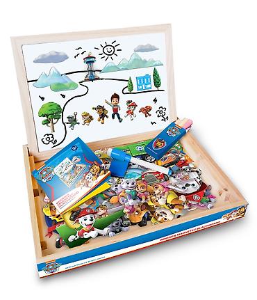 studio pets igracke: MAGNETNA DRVENA TABLA PAW PATROL 90pcs Edukativni kreativni set koji — 1