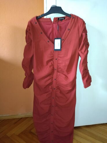 crni sako pro srebrnim nit: S (EU 36), bоја - Crvena, Drugi stil, Dugih rukava