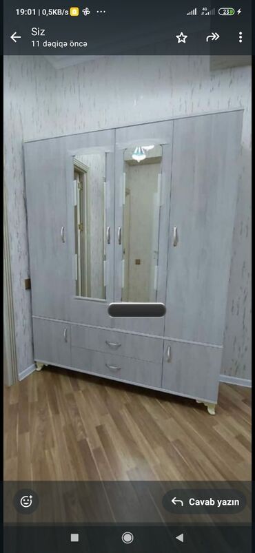 Dolablar: Yeni, Açılan, 4 qapılı Düz dolab, Qarderob, paltar dolabı, Azərbaycan — 29