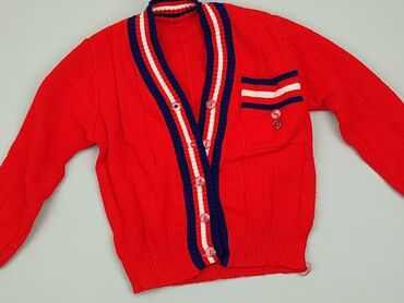sweterek czerwony: Kardigan, 0-3 m, stan - Dobry