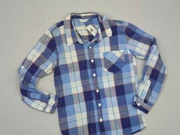 zara koszula jeansowa: Shirt 9 years, condition - Good, pattern - Cell, color - Blue