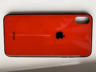 чехол а 52: Чехол для Айфона XS maks, новый, стеклянный, а бока гель, классный