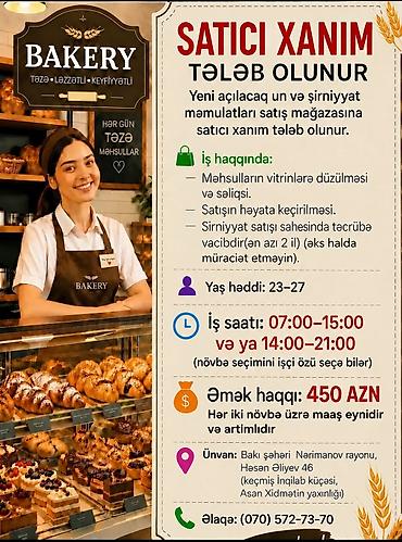 anbar iş elanları: Satış məsləhətçisi tələb olunur, Yalnız qadınlar üçün, 1-2 illik təcrübə, Aylıq ödəniş — 1