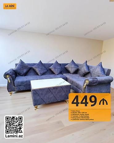 hedyeler: Künc divan – La Mini - Ölçülər: 280 × 200 sm - Mexanizm: Açılan — 1