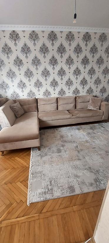 Divanlar: Bej rəngli L‑formal divan - Rahat L‑şəkilli dizayn: oturma və uzanma — 1