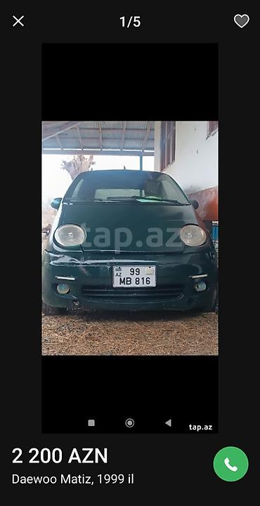 Daewoo Matiz: 0.8 l | 1999 il Sedan