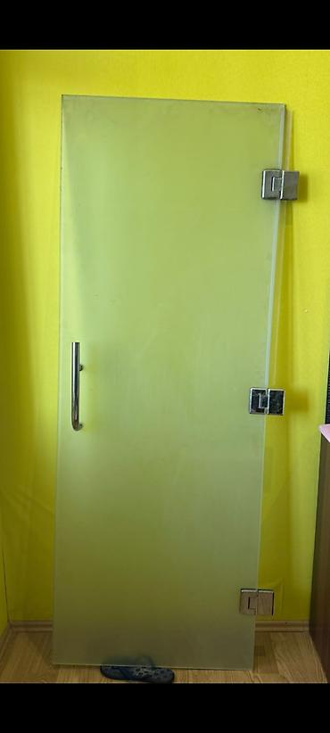 Двери-перегородки: Mat şüşə qapı – hamam/duş otağı və ya ofis üçün iki terfli yan hisse — 1