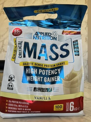 Спортивное питание: Гейнер Applied Nutrition Critical Mass Original — ваниль (открытый) -