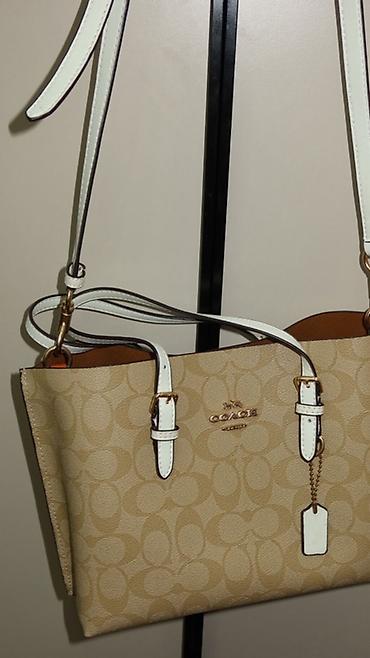 сумка для тоя: Сумка Coach Signature Canvas Tote (малый формат) - Материал — 5