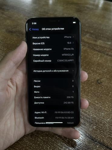 IPhone Xs, Б/у, 256 ГБ, Space Gray, 75 %