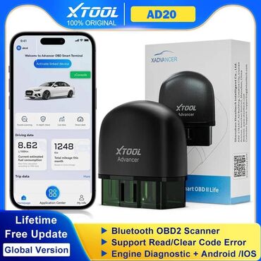 duks za menjac auta: XTOOL Advancer AD20 Bluetooth iOS, Android, Auto OBD2 Auto