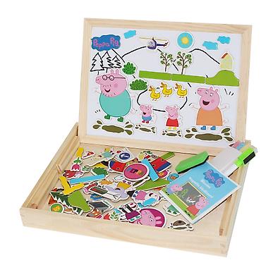 crocs papuce deichmann: MAGNETNA DRVENA TABLA PEPPA PIG 100pcs Kreativni edukativni set sa — 1