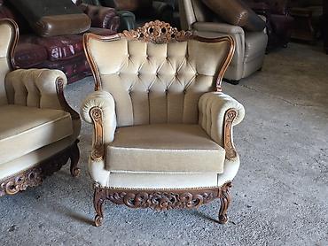 Stilske garniture: Barokni salonski komplet – trosed + 2 fotelje - Elegantan set u — 8