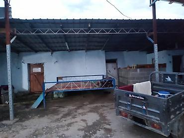 тент крыша: Металлические откатные/распашные ворота с калиткой и забором из блока — 8