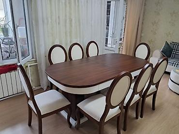 bayram: Qonaq otağı üçün, Yeni, Açılan, Oval masa, 8 stul — 3