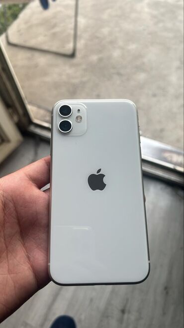 студийный микрофон: IPhone 11, Б/у, 64 ГБ, Белый, Чехол, Коробка, 74 %