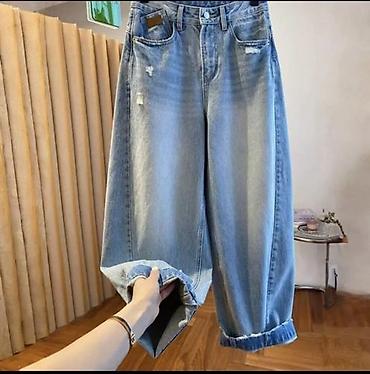 bootcut jeans: Джинсы, Бэгги, Китай, Средняя талия, Вареные, L, XL, 2XL — 3