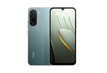 insaat telefon: Poco C65, 128 GB, rəng - Yaşıl, Barmaq izi — 1