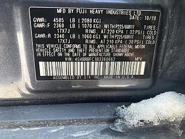 Subaru: Subaru Outback: 2010 г., 2.5 л, Автомат, Бензин, Универсал — 10