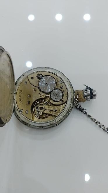 omega: Antik cib saatı – mexaniki, zəncirli model - Korpus: metal - — 4