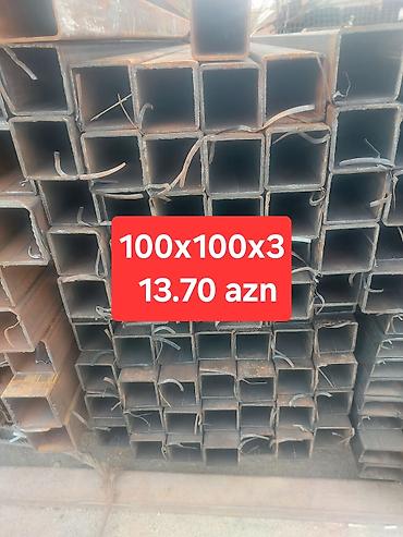 Metal məhsulları: Kvadrat, Dəmir Profil, şveller, 100x100 mm, Qalınlıq: 4 mm, Yeni, Pulsuz çatdırılma, Ödənişli çatdırılma, Rayonlara çatdırılma — 6