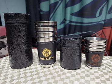 Другие комплектующие: Стальные рюмки, 4шт. в чехле (дермантин). С рисунком национального — 19