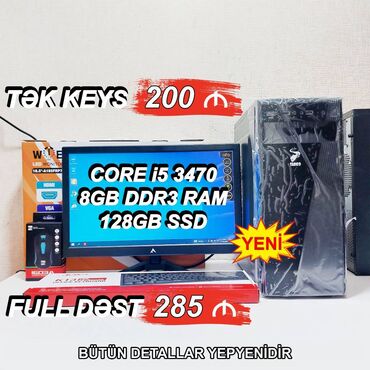 Modemlər və şəbəkə avadanlıqları: Ofis üçün Kompüterlər "Sarko DDR3 H61 1155 Core i5 3470” ⭐Tək Sistem