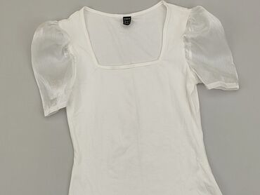 białe eleganckie bluzki na krótki rękaw: Bluzka Damska, Shein, XS, stan - Idealny