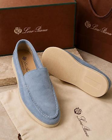 mavi mokasinlər: Loro Piana Summer Walk mokasinləri - Material: Zərif süet (üst — 3