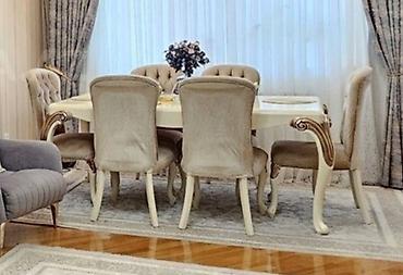 Qonaq otağı üçün, İşlənmiş, Açılmayan, Kvadrat masa, 6 stul lalafo.az -da Qonaq otağı üçün, İşlənmiş, Açılmayan, Kvadrat masa, 6 stul