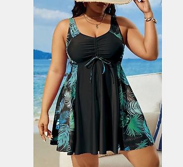 kupaci lindex: Ženski kupaći kostim – haljina tankini, plus size - Dvoslojni dizajn — 3