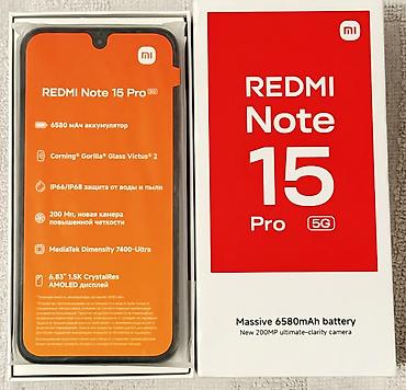 xiaomi redmi note 14 pro 5g: Redmi, Redmi Note 15 Pro, Б/у, 256 ГБ, цвет - Черный, 1 SIM, 2 SIM, eSIM — 1