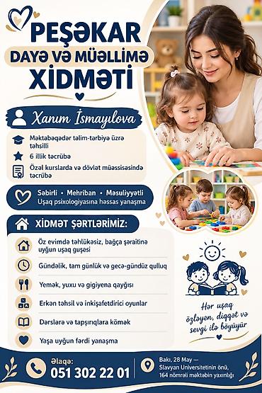 baxçada dayə iş elani: 🌸 ƏZİZ VALİDEYNLƏR, ÖVLADINIZI ETİBARLI ƏLLƏRƏ ƏMANƏT EDİN! ❤️ — 2