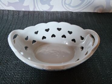 Ostalo posuđe: Porcelanska nova,vintaz korpica. Korpica bez ostecenja,sve na njoj — 5