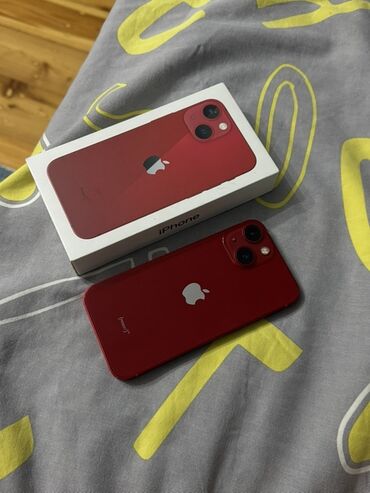 айфон 11 мини: IPhone 13, Колдонулган, 256 ГБ, Кызыл, Куту, 75 %