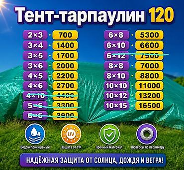 Чатырлар үчүн башка нерселер: Тенты тарпаулин - это многоцелевые материалы, которые используются для — 1