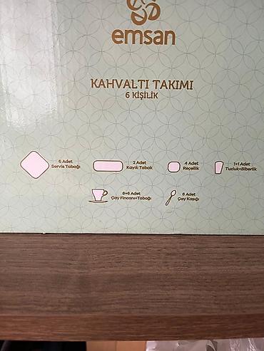 ulduz acar: Emsan Kahvaltı Takımı – 6 nəfərlik Müasir taxta naxışlı dizayna malik — 3