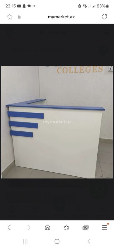 Ofis dəst mebeli: Parta tek neferlik 50/60 sm 28 azn Parta iki neferlik 100/50 sm — 15