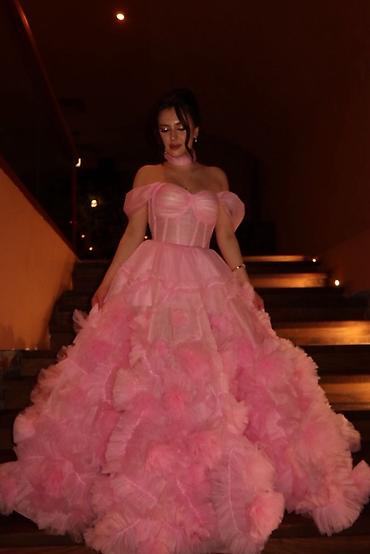 Вечерние платья: Вечернее платье, Пышное, Длинная модель, Фатин, Без рукавов, Шлейф, XS, S, M — 7