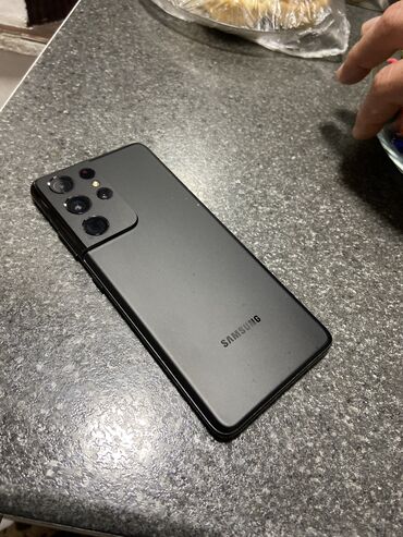sip телефон: Samsung Galaxy S21 Ultra 5G, Б/у, 256 ГБ, цвет - Черный, 1 SIM