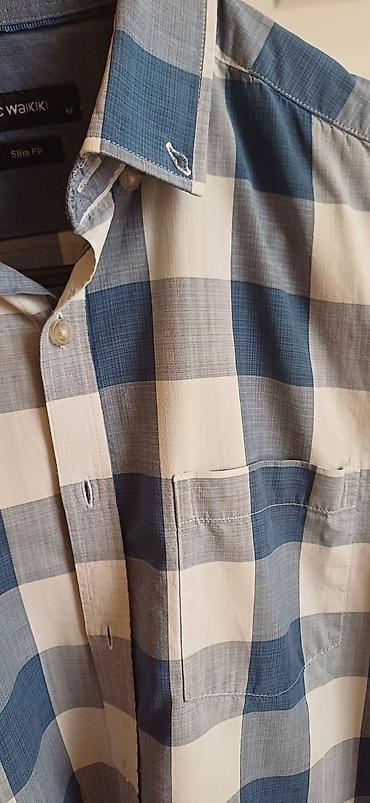 рубашки: Мужская рубашка, Zara, M, цвет - Голубой — 9