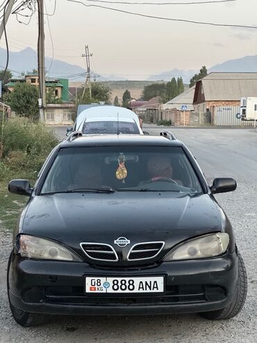 приматок прямоток: Универсал Nissan Primera черного цвета, оснащенный багажником на