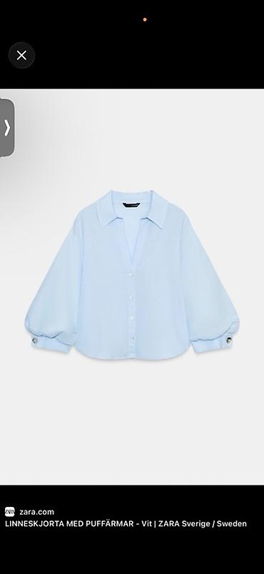 şort: Məhsul: ZARA – Kətan qarışımlı puff qol köynək - Material: kətan — 2